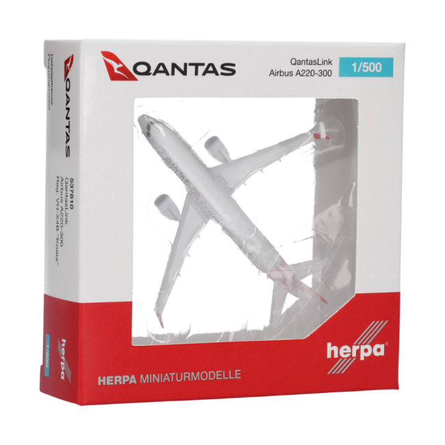 Herpa Wings Flugzeugmodell QantasLink Airbus A220-300 (1:500)